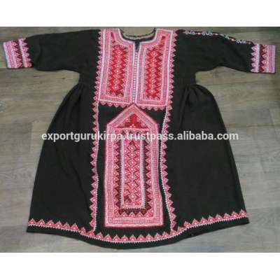 Vintage Black Afghani balochi Dress 2017