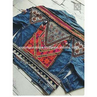 Tribal Boho Bohemian Gypsy Denim Banjara Jacket