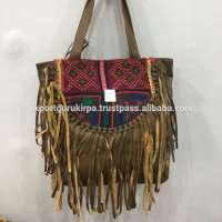 New Fashion PU Leather women Shoulder Bag Fringes Bag Embroidery Bag wholesale 2018